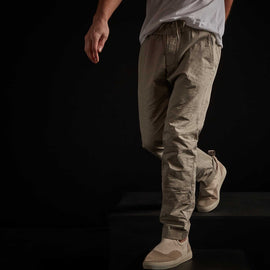 Stretch Cotton Linen Cuffed Trouser - Mineral Pigment | James Perse Los Angeles