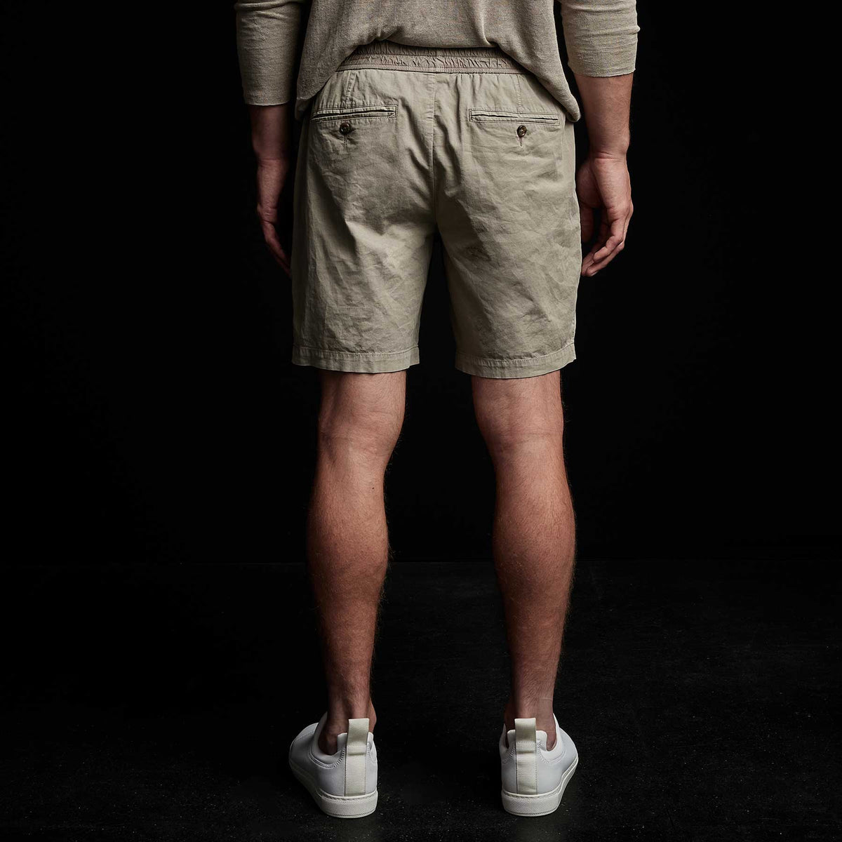 Cotton Linen Tailored Short in Silt Pigment | James Perse Los Angeles