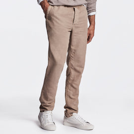 Cotton Linen Canvas Work Pant in British Khaki Pigment | James Perse Los Angeles