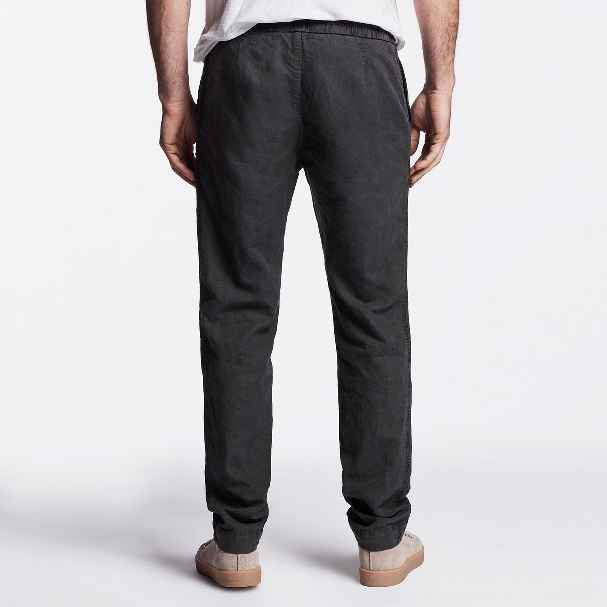 Cotton Linen Canvas Work Pant - Carbon Pigment | James Perse Los Angeles