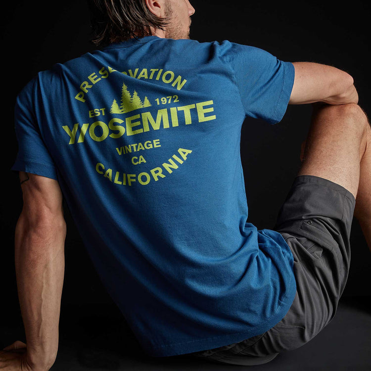 Y/OSEMITE Short Sleeve Crew Neck - Baltic Blue | James Perse Los Angeles