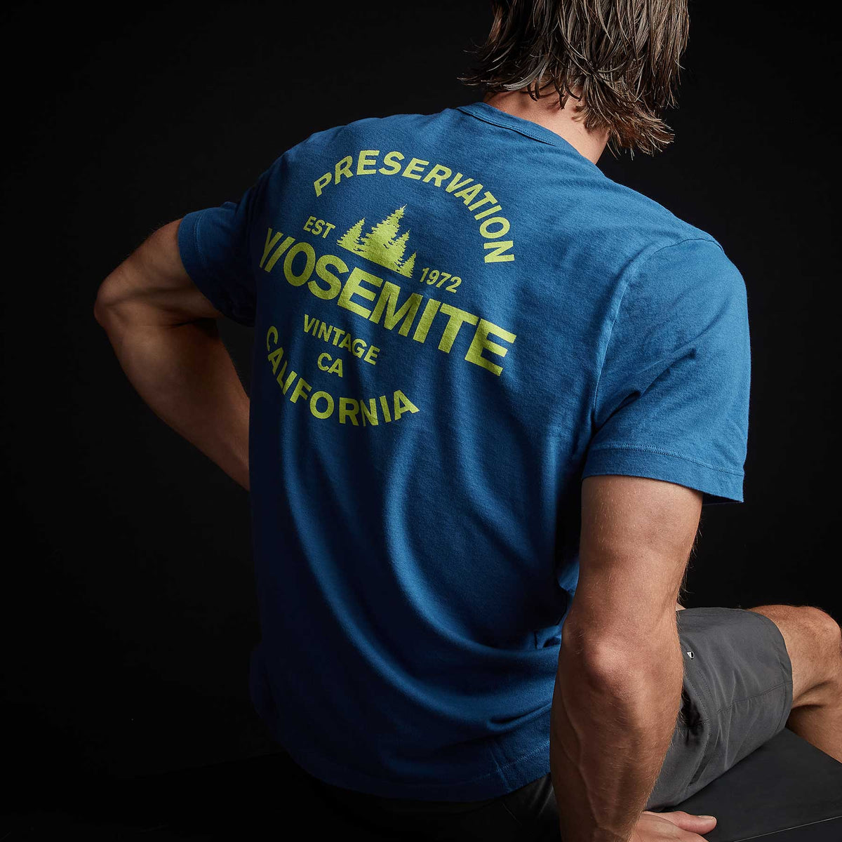 Y/OSEMITE Short Sleeve Crew Neck - Baltic Blue | James Perse Los Angeles