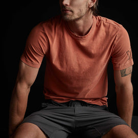 Y/OSEMITE Short Sleeve Crew Neck - Bonfire Pigment | James Perse Los Angeles
