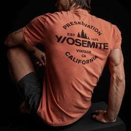 Y/OSEMITE Short Sleeve Crew Neck - Bonfire Pigment | James Perse Los Angeles