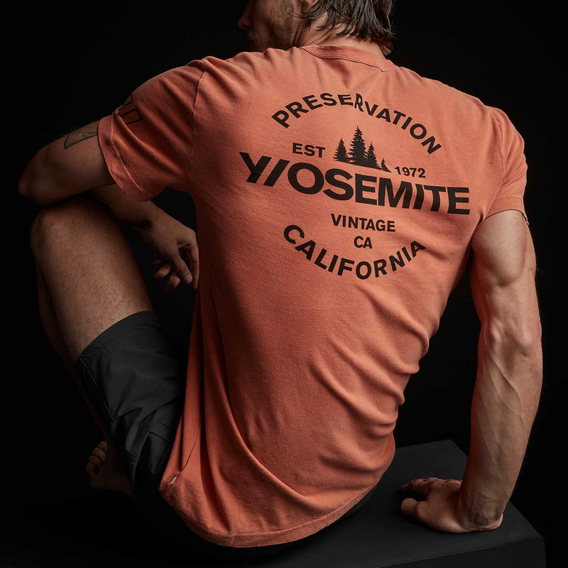Y/OSEMITE Short Sleeve Crew Neck - Bonfire Pigment | James Perse Los Angeles