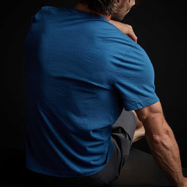 Y/OSEMITE Short Sleeve Crew Neck in Baltic Blue | James Perse Los Angeles