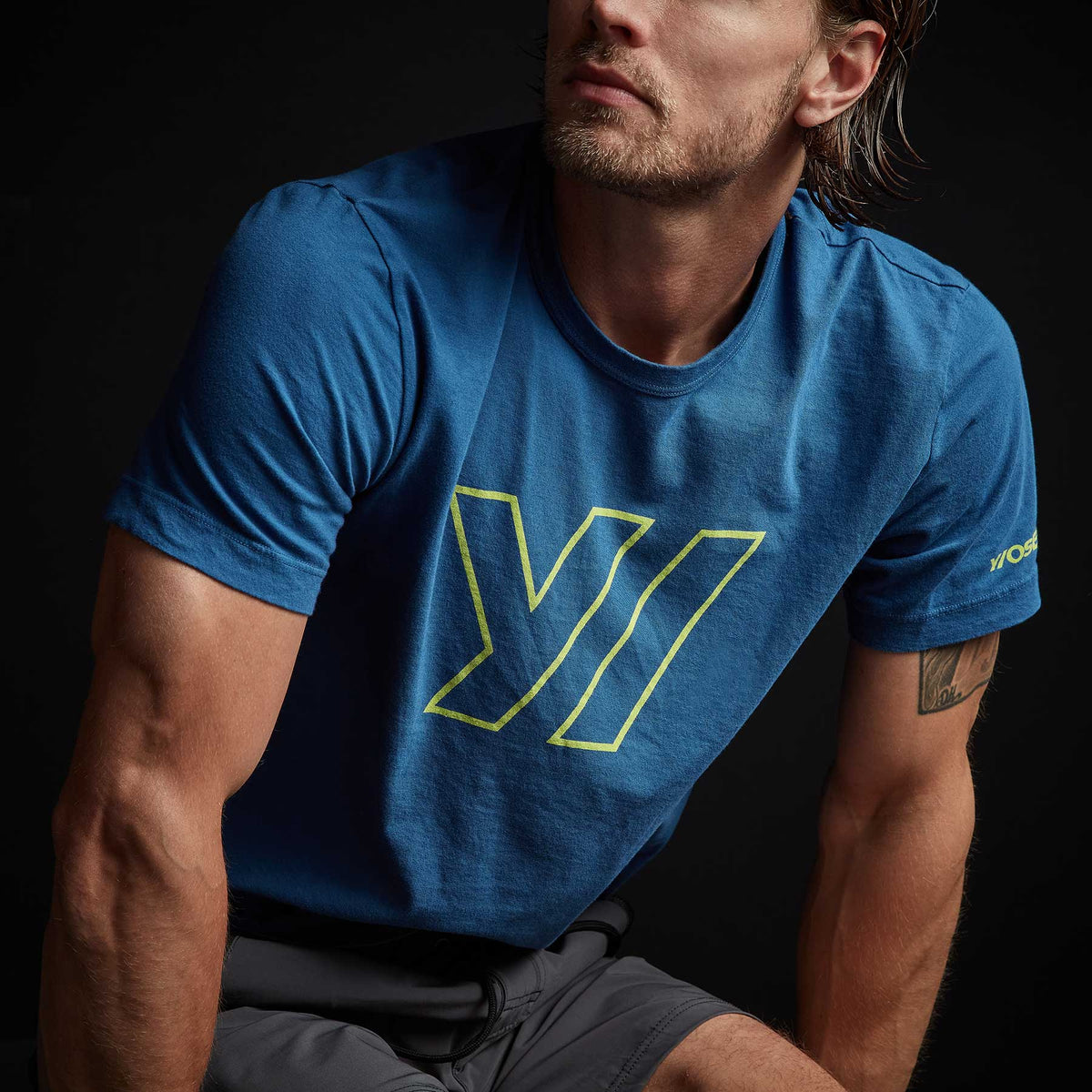 Y/OSEMITE Short Sleeve Crew Neck in Baltic Blue | James Perse Los Angeles