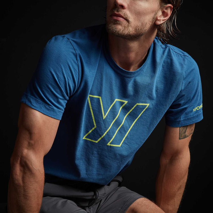 Y/OSEMITE Short Sleeve Crew Neck in Baltic Blue | James Perse Los Angeles