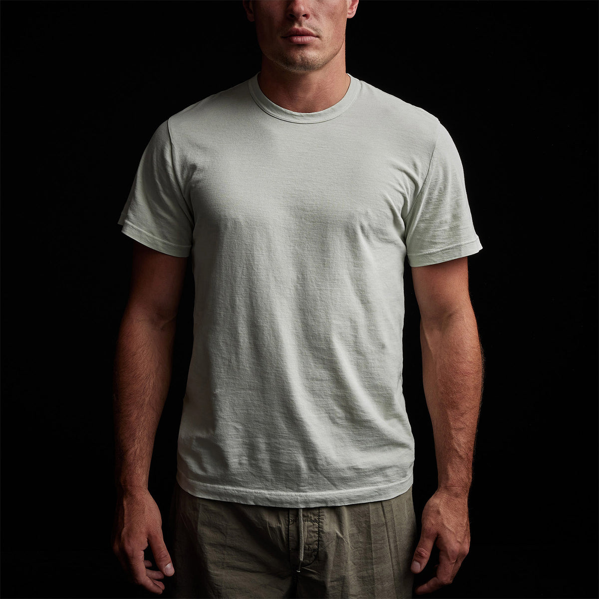 Short Sleeve Crew Neck in Celery Pigment | James Perse Los Angeles