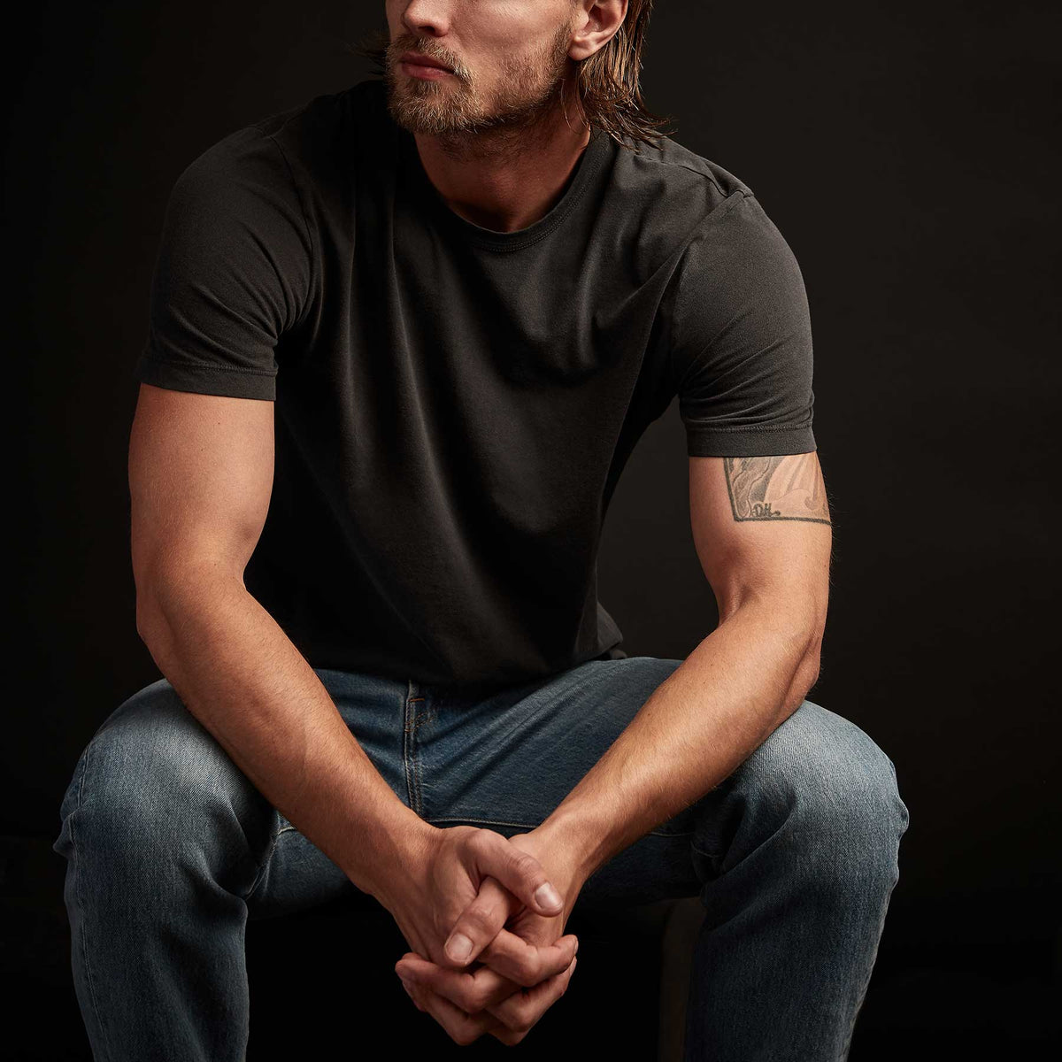 3 Pack  Short Sleeve Crew Neck - Black/White/Carbon Pigment | James Perse Los Angeles