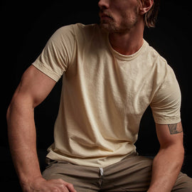 Short Sleeve Crew Neck - Gesso Pigment | James Perse Los Angeles
