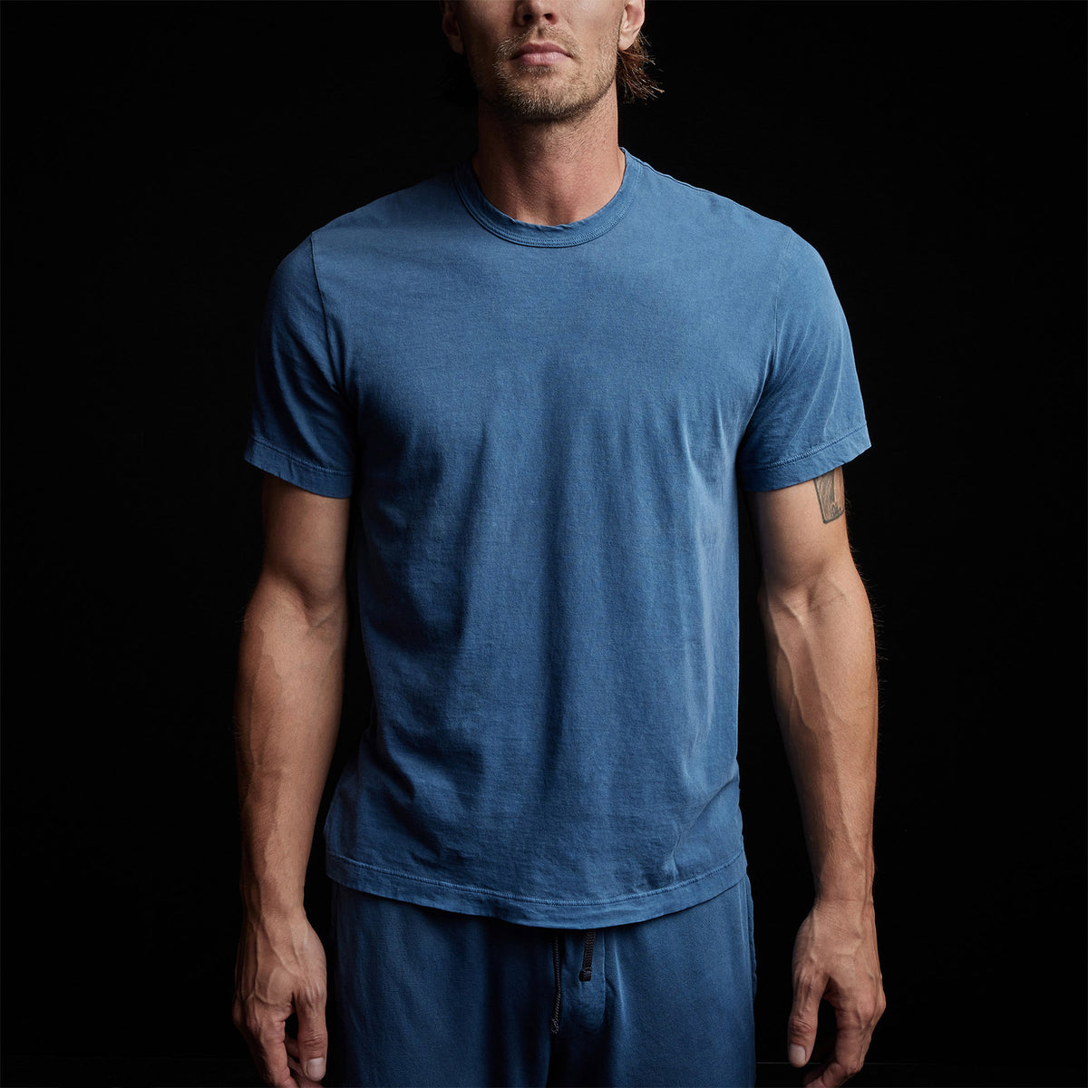 Short Sleeve Crew Neck in Lake Pigment | James Perse Los Angeles