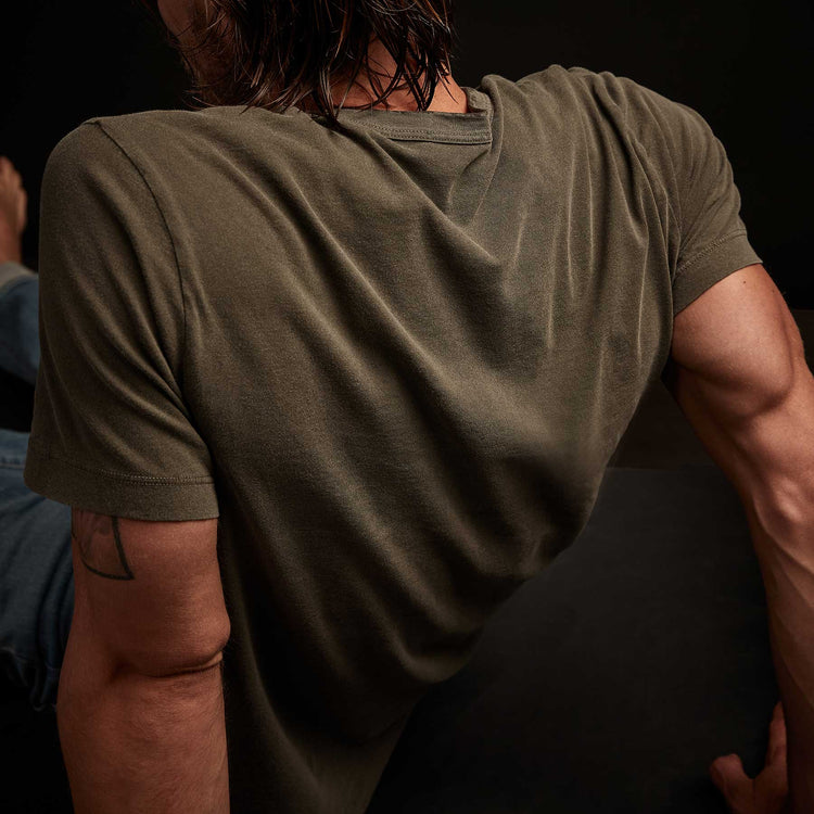 Short Sleeve Crew Neck In Platoon Pigment | James Perse Los Angeles