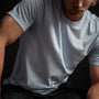 Short Sleeve Crew Neck in Powder Blue Pigment | James Perse Los Angeles