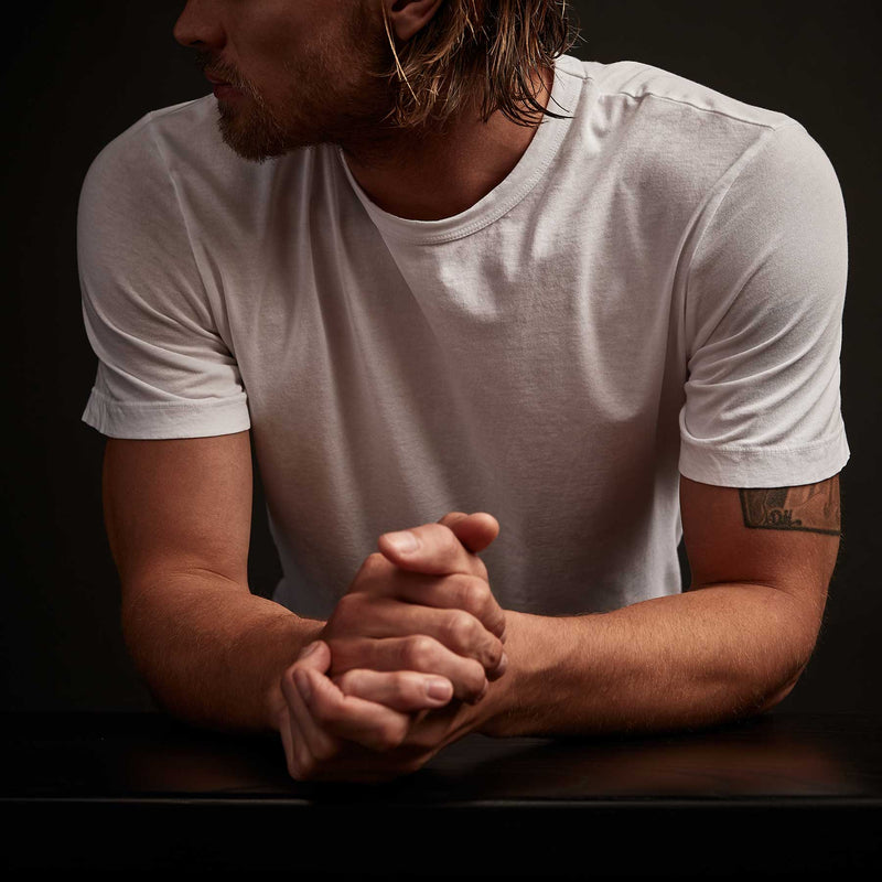 3 Pack Short Sleeve Crew Neck Tee - White | James Perse Los Angeles