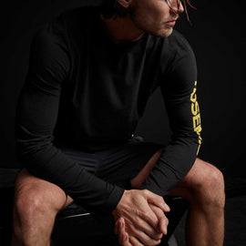 Y/OSEMITE Long Sleeve Crew Neck in Black | James Perse Los Angeles