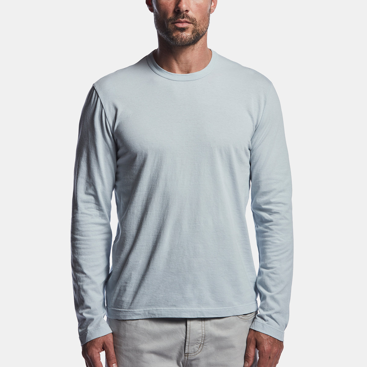 Long Sleeve Crew Neck in Grey Glacier | James Perse Los Angeles