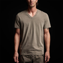Short Sleeve V Neck in Ammo Pigment | James Perse Los Angeles 
