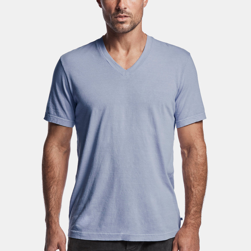 Short Sleeve V Neck in Aura Pigment | James Perse Los Angeles