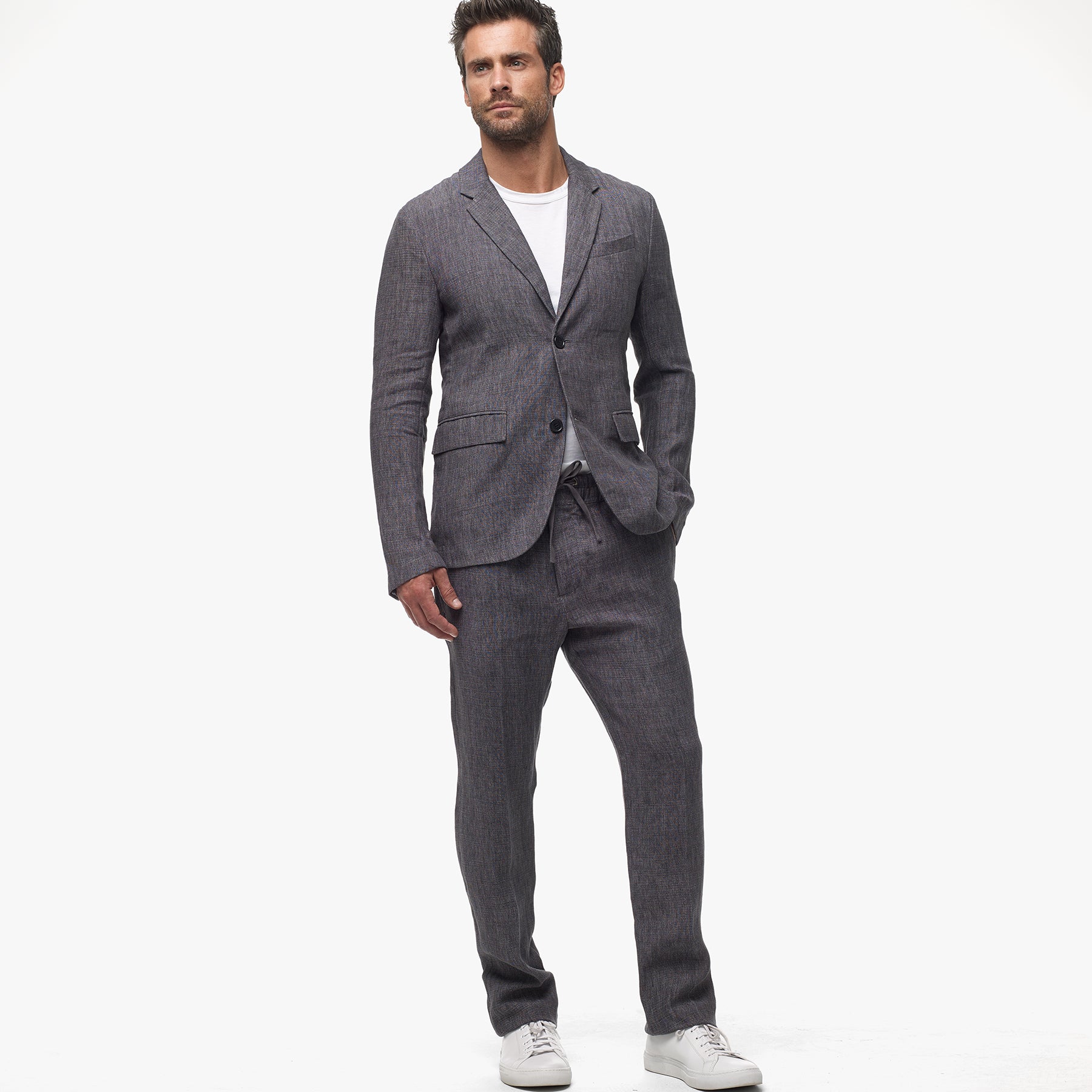 Delave' Linen Pant - Slate | James Perse Los Angeles