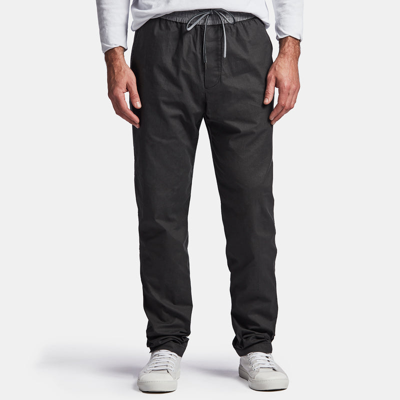 Lightweight Printed Flannel Pant In Black | James Perse Los Angeles