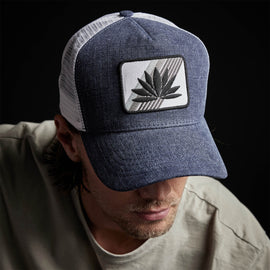 Agave Patch Linen Trucker Hat in Marine | James Perse Los Angeles