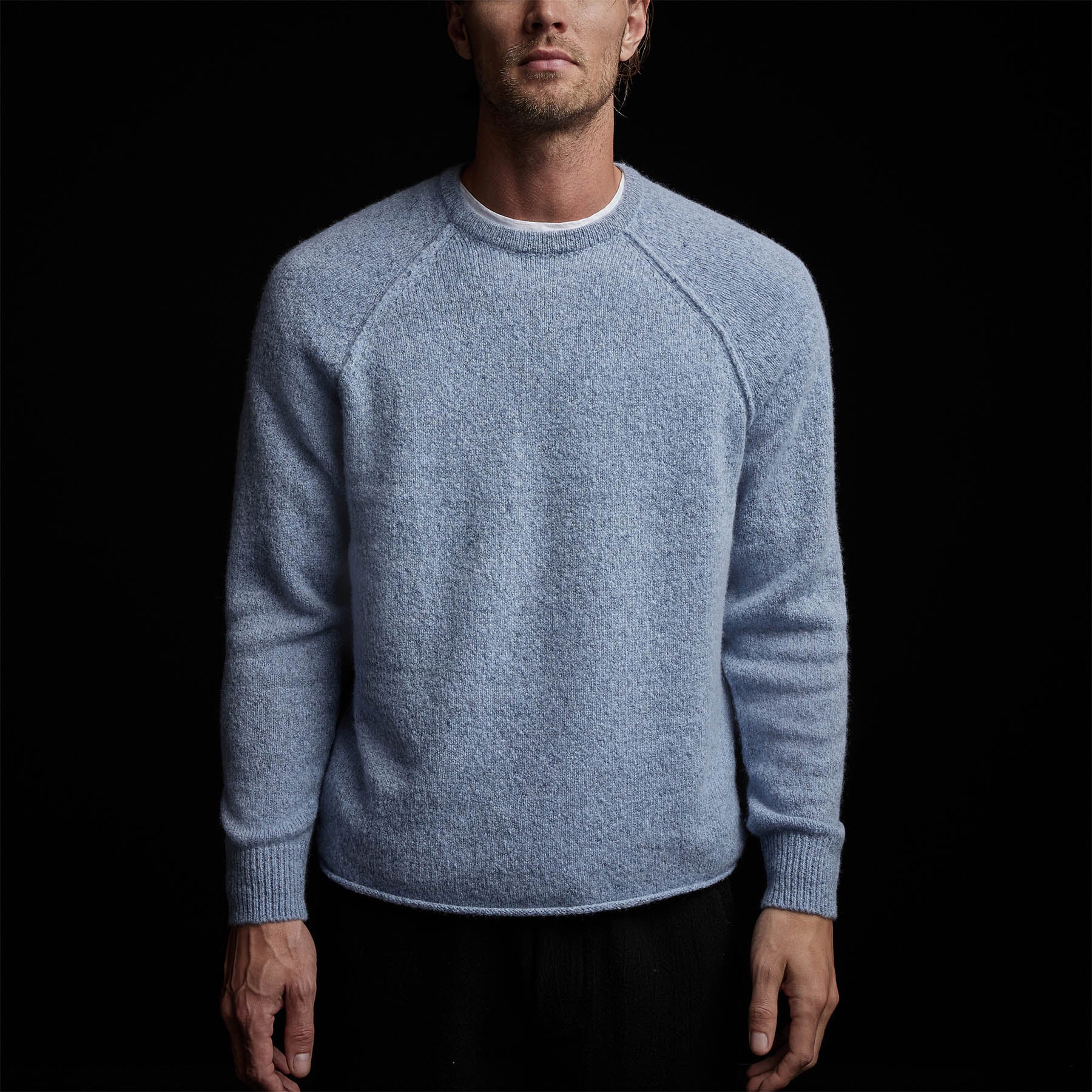 Mid Gauge Cashmere Sweatshirt in Atlantic | James Perse Los Angeles