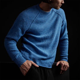 Mid Gauge Cashmere Sweatshirt in Blue Raspberry | James Perse Los Angeles