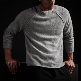Mid Gauge Cashmere Sweatshirt in Heather Grey | James Perse Los Angeles