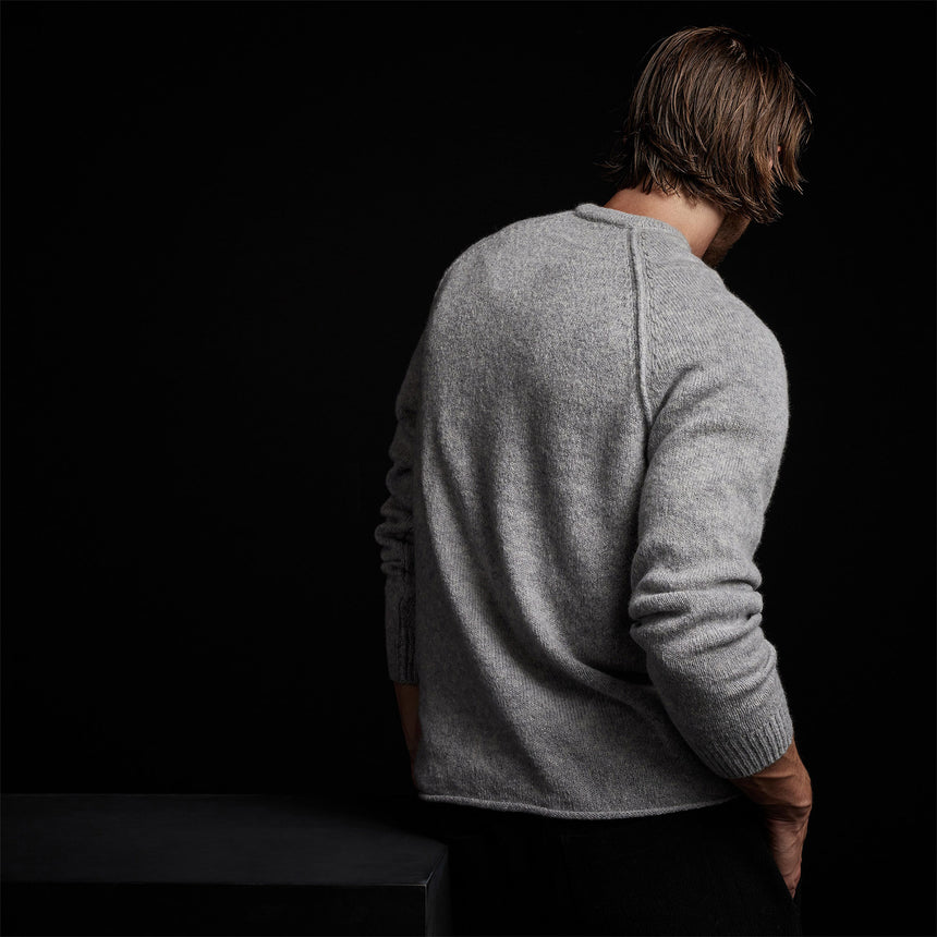 Mid Gauge Cashmere Sweatshirt in Heather Grey | James Perse Los Angeles
