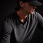 Soft Slub Jersey Long Sleeve Henley in Magma | James Perse Los Angeles 