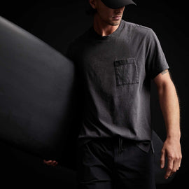 Soft Slub Jersey Short Sleeve Pocket Tee in Magma | James Perse Los Angeles 