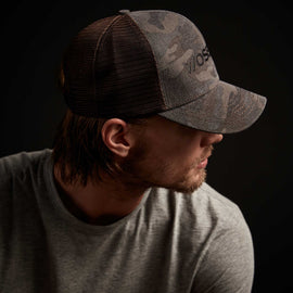 Y/OSEMITE Camo Trucker Hat In Forest Camo | James Perse Los Angeles
