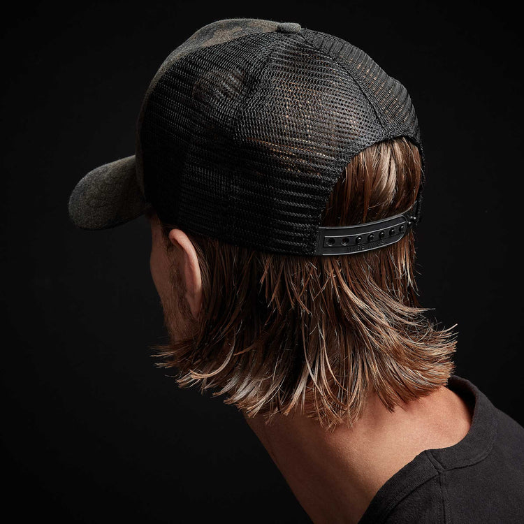 Y/OSEMITE Camo Trucker Hat - Greystone Pigment | James Perse Los Angeles