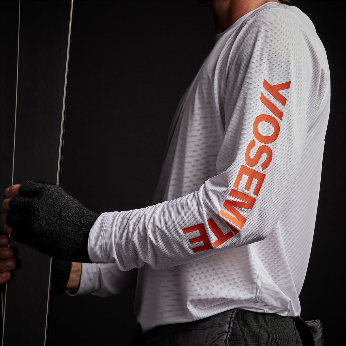 Long Sleeve Jersey Crew in White | James Perse Los Angeles