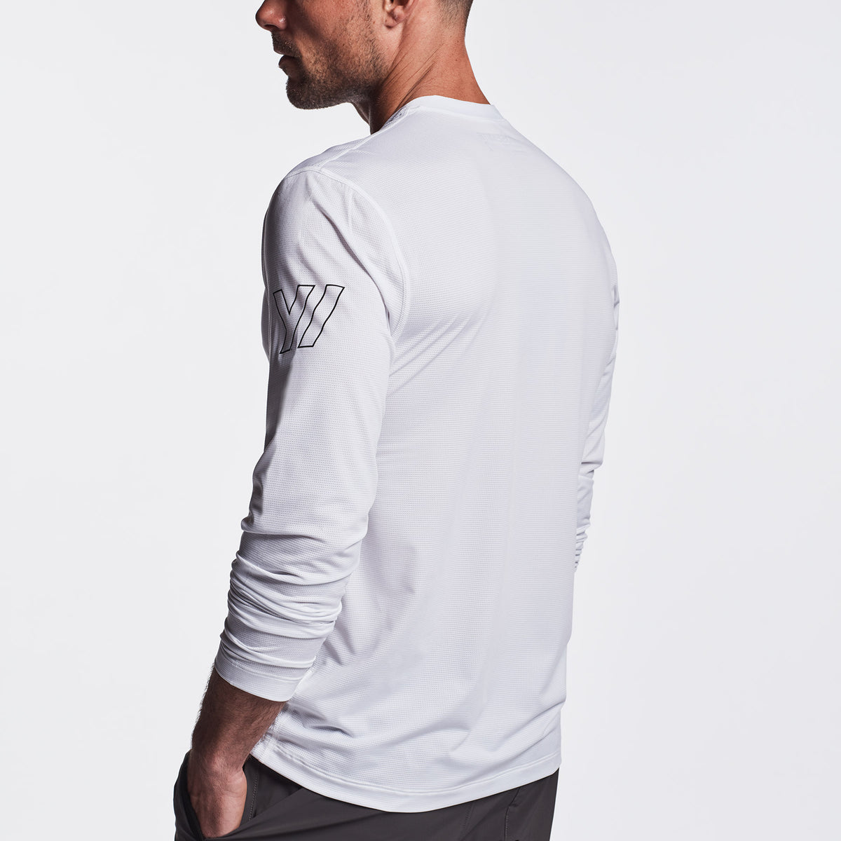 Y/OSEMITE Perforated Performance Crew - White | James Perse Los Angeles