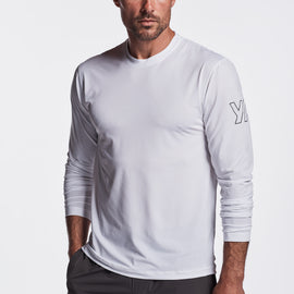 Y/OSEMITE Perforated Performance Crew - White | James Perse Los Angeles