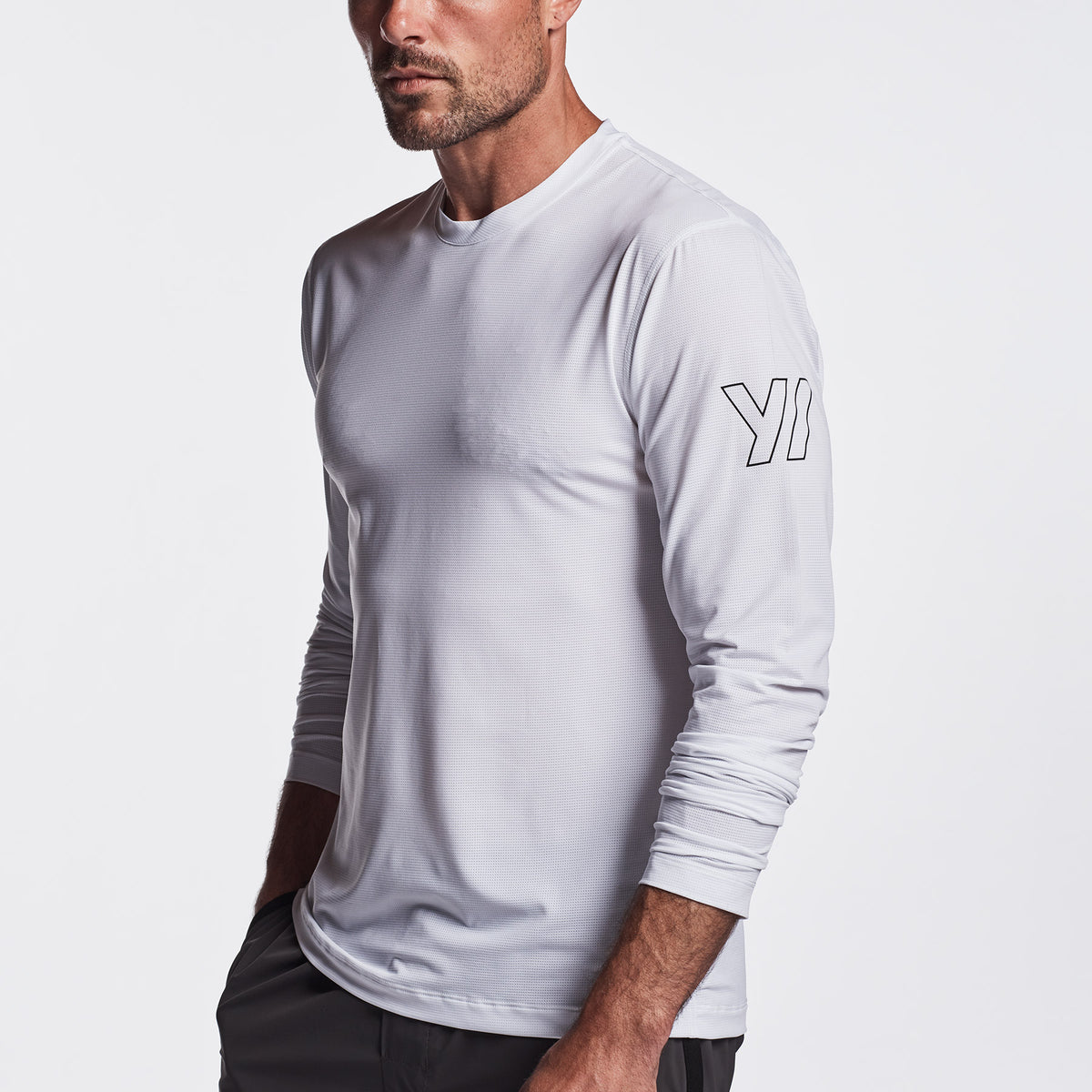 Y/OSEMITE Perforated Performance Crew - White | James Perse Los Angeles