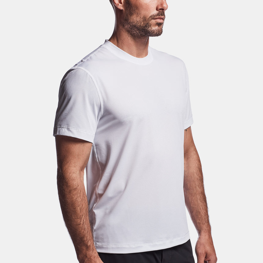 Y/OSEMITE Perforated Performance Tee In White | James Perse Los Angeles