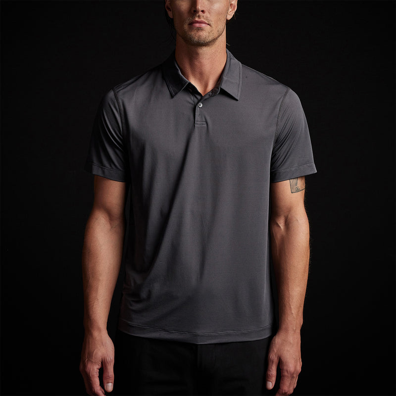 Performance Knit Polo in Slate | James Perse Los Angeles