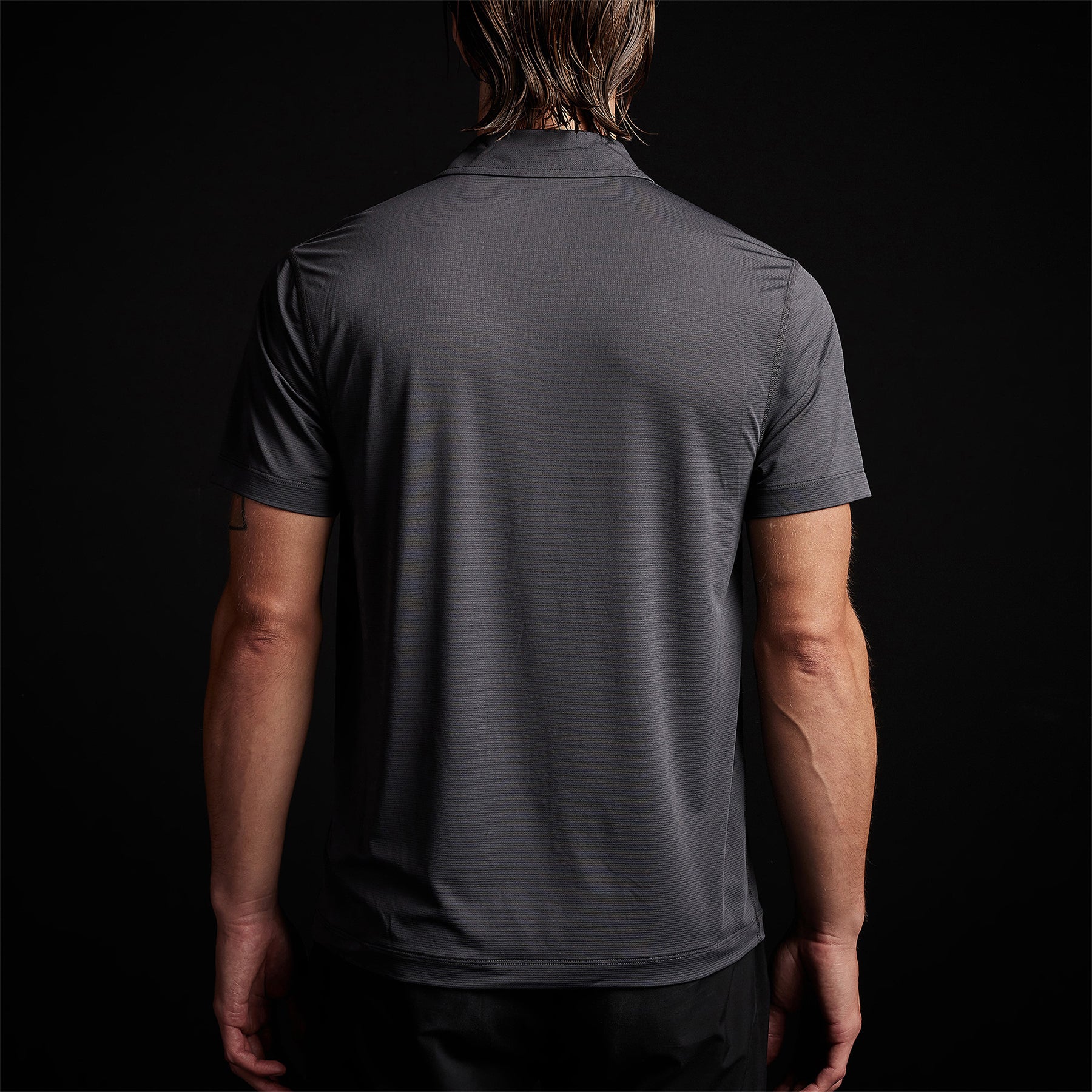 Performance Knit Polo in Slate | James Perse Los Angeles