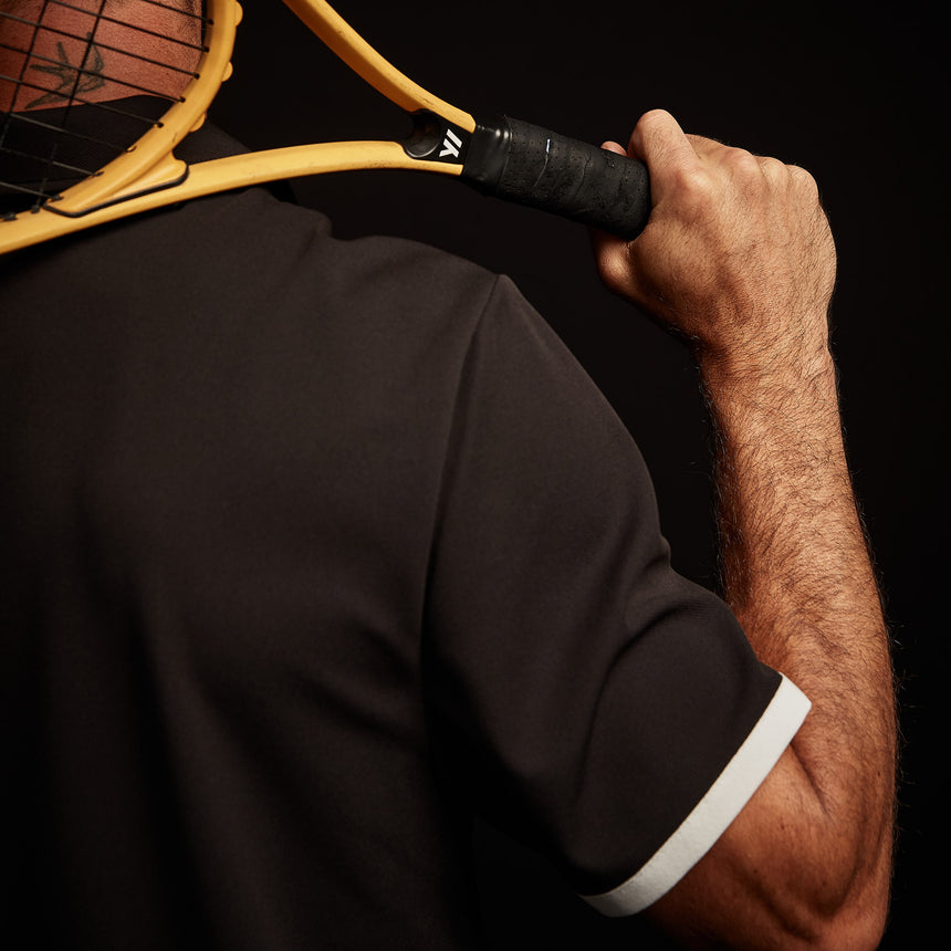 Y/OSEMITE Performance Pique Embroidered Polo - Black/Ice | James Perse Los Angeles