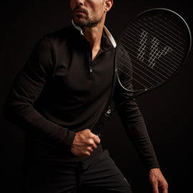 Y/OSEMITE Performance Pique Zip Tee - Black/Ice | James Perse Los Angeles