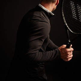 Y/OSEMITE Performance Pique Zip Tee - Black/Ice | James Perse Los Angeles