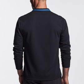 Y/OSEMITE Performance Pique Zip Tee In Navy/Reflex | James Perse Los Angeles