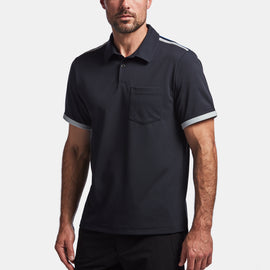 Y/OSEMITE Shoulder Stripe Performance Polo In Navy | James Perse Los Angeles