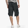 Cargo Short W/Embroidery in Carbon Pigment | James Perse Los Angeles