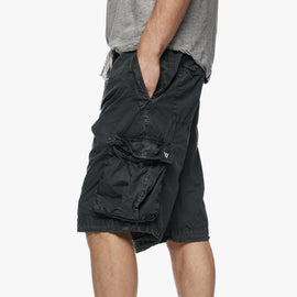 Cargo Short W/Embroidery in Carbon Pigment | James Perse Los Angeles