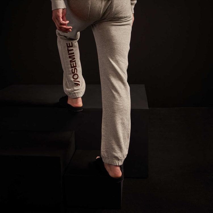 Classic French Terry Sweatpant - Heather Grey/Maroon | James Perse Los Angeles