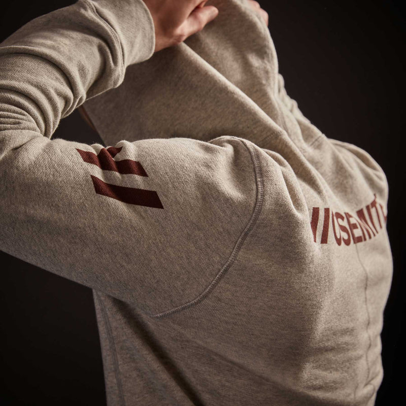 Classic French Terry Hoody - Heather Grey/Maroon | James Perse Los Angeles